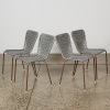A Set of four Mid-Century Rattan dining chairs in rare Silver Colourway