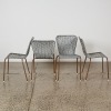 A Set of four Mid-Century Rattan dining chairs in rare Silver Colourway - 2