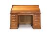 An American Oak, Twin Pedestal Roll Top Desk C. 1920