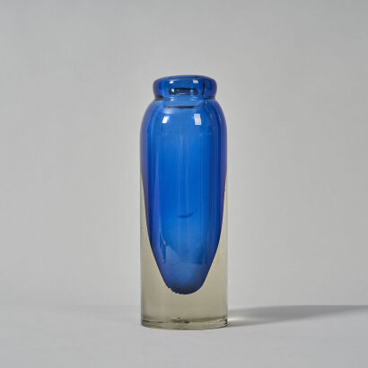 A 1970's Sommerso Art Glass Vase