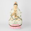 A Chinese 20th Century Famille-rose Seated Guanyin Figure