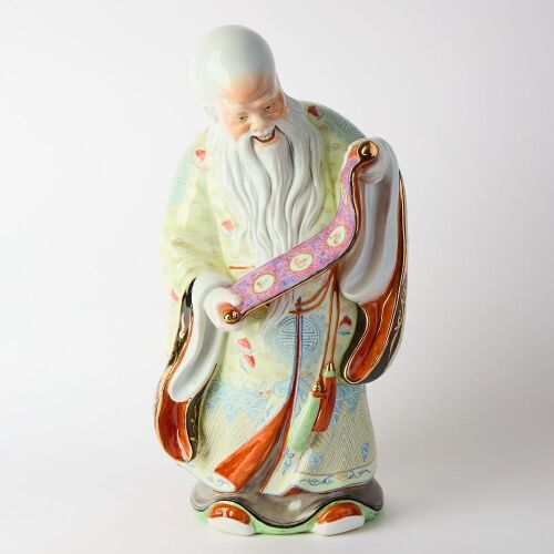 A Chinese Mid- 20th Century Famille-rose 'Shouxing' Figure