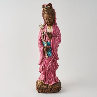 A Chinese Mid-20th Century Standing Guanyin