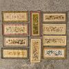 A Set of Ten Mid 20th Century Chinese Embroidered 'Bird and Flower' Pieces