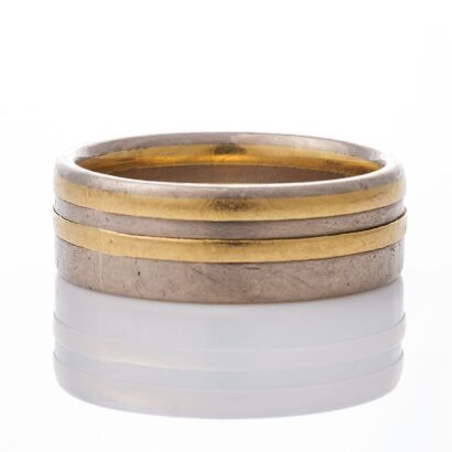MDT Design, 18ct Yellow / White Gold, Handmade, Gents Band