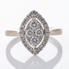 18ct White Gold, Modern, 0.56ct Diamond Cluster Ring