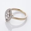 18ct White Gold, Modern, 0.56ct Diamond Cluster Ring - 2