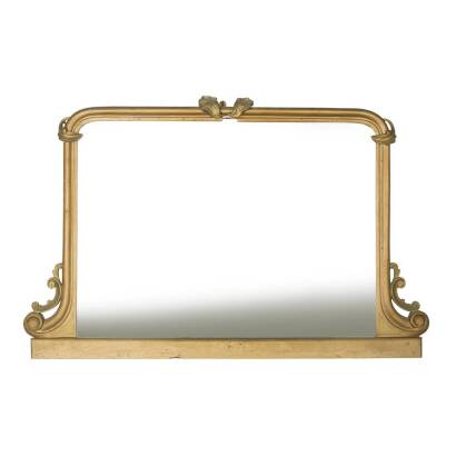 A Mid-19th Century Overmantle Mirror