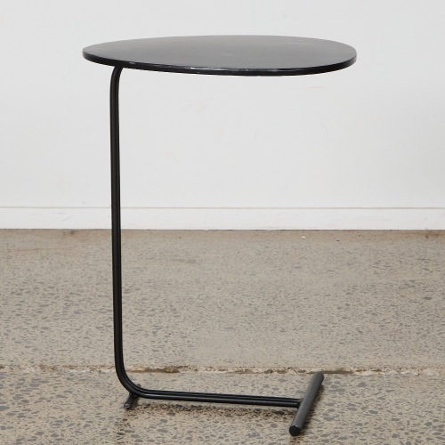 A Black Industrial Style Metal Side Table