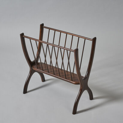 A Midcentury Wishbone Magazine Rack