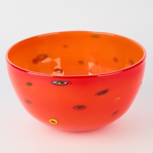 A Garry Nash Bowl with Millefiori Inclusions