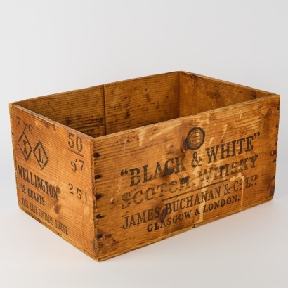 A Vintage James Buchanan Whiskey Crate