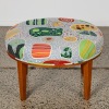 A Svenskt Tenn Stool647 Designed by Osef Frank in 1936 with Josef Frank Terrazzo Fabric AF - 2