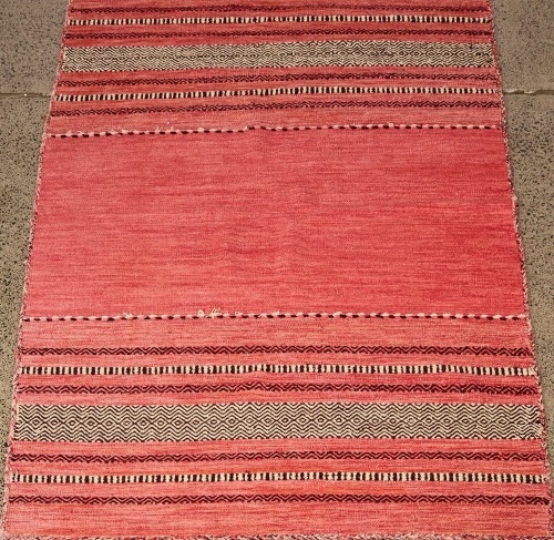 A Large New Pink Kilim Rug