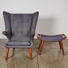 A Reproduction Hans Wegner Papa Chair and Ottoman - 2