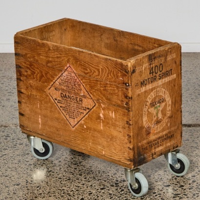 A Vintage Texaco Crate on Wheels
