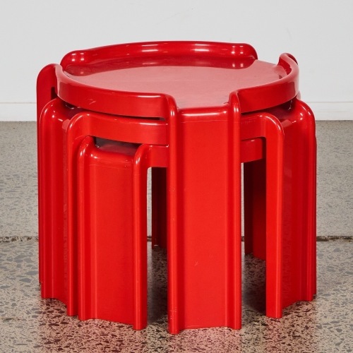A Trio of Nesting Tables by Giotto Stoppino for Kartell