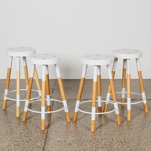 A Set of Four Tim Webber Design Y Counter-Height Stools