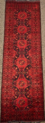 An Afghan Wool Hand Knotted Khal Modammadi Runner