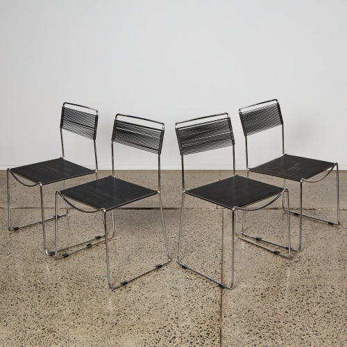 A set of four iconic Spaghetti Chairs by Giandomenico Belotti for Alias Italy circa 1979