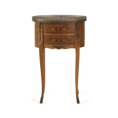 A Small Oval Drum Shaped Side Table C. 1920