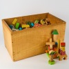 Box of Wooden Children's Building Blocks