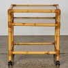 A Bamboo and Smoked Glass Trolley - 2