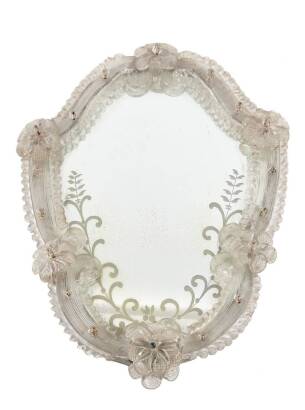 Small Early-19th Century Venetian Glass Framed Wall Mirror