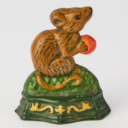 A Vintage Cast Iron Mouse Door Stop