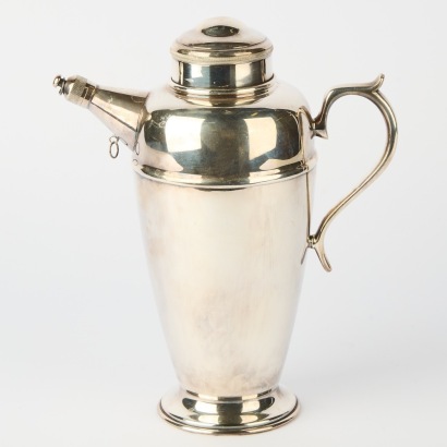 A Vintage British Cocktail Shaker in Silverplate by Crusader