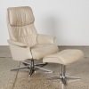 An IMG Norway Leather Recliner Chair & Matching Ottoman - 2