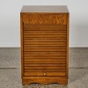 An Art Deco Oak Tambour Vinyl Cabinet - 2