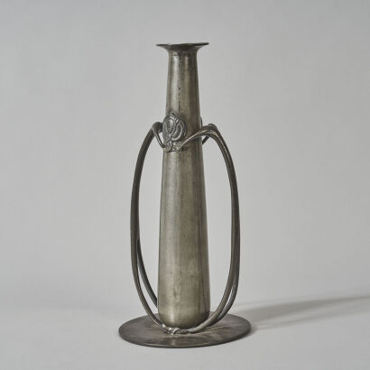 An Art Nouveau Pewter Vase