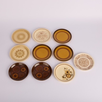 A collection of ten Crown Lynn side plates Mixed Designs