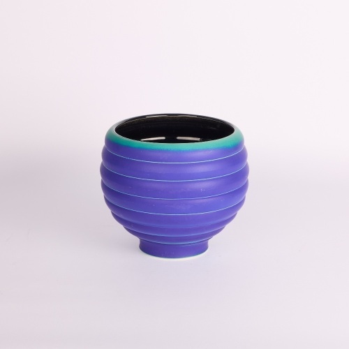 A Larger Peter Collis Ribbed Vase