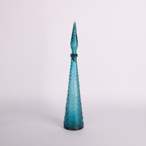 A Blue Glass Genie Bottle Stopper AF
