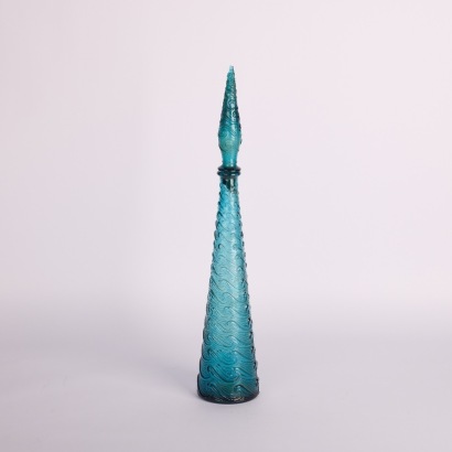 A Blue Glass Genie Bottle Stopper AF