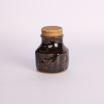A Barry Brickell Jar with Stamping Decoration to Side