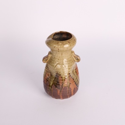 A Peter Knuckey Vase with Lug Handles