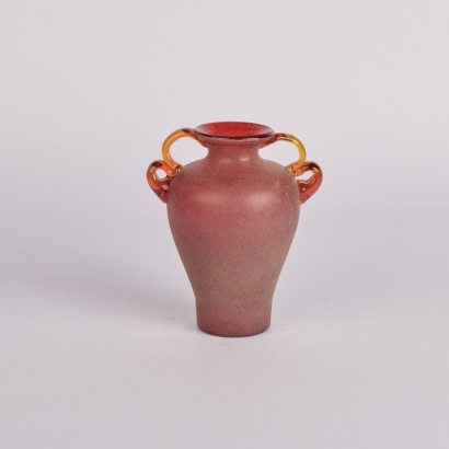Murano Scavo Art Glass Vase