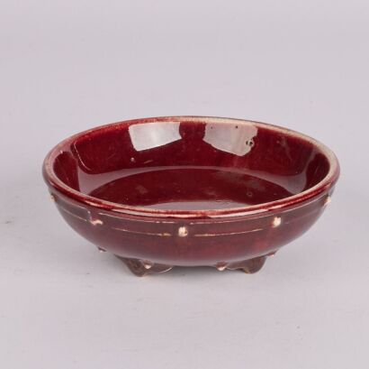 A 20th-Century Chinese Red-Glazed Brush Washer