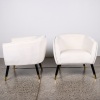 A Pair of Velvet Studded Tub Chairs - 2