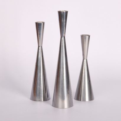 A Set Of Three Vintage 90's Ikea 'Gota' Candle Holders