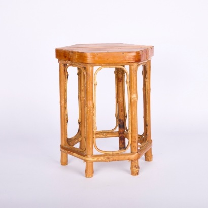 A Vintage Bamboo Plant Stand