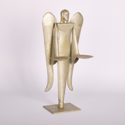 A Metal Angel Candle Holder
