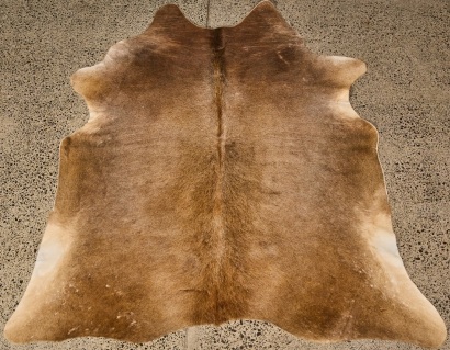 A Brown Cow Hide Rug