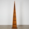 A Large Wooden Canoe Corner Shelf