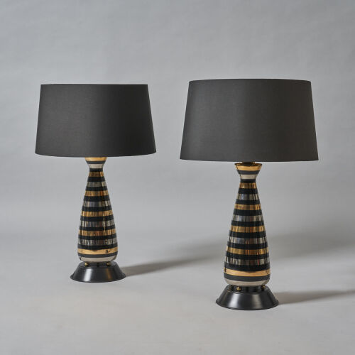 A Pair of Italian Midcentury Glass Lamps