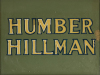 A Humber Hillman Dealership Window Sign Original