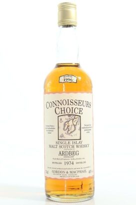 (1) 1974 Gordon & MacPhail Connoisseurs Choice Ardbeg Bottled 1996 Single Malt Scotch Whisky, Islay, 40% ABV